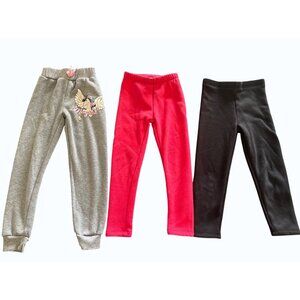 Girls 4T–5T Fleece Leggings & Joggers Lot of 3 – Garanimals, Cat & Jack, Magical